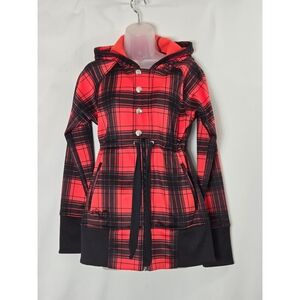 Burton Dry Ride Fleece Jacket In Red Buffalo Plaid